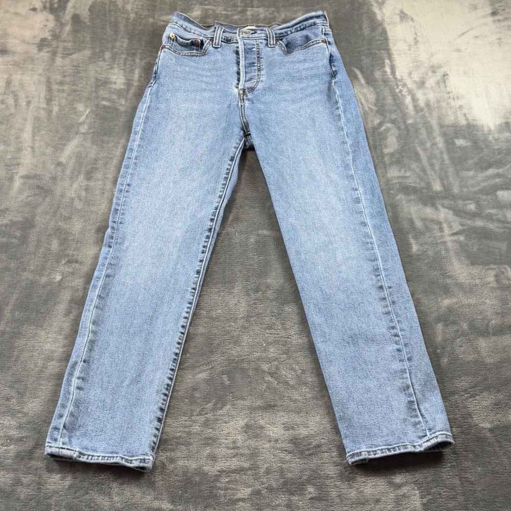 Levis Wedgie Straight High Rise Jeans Light Wash Blue 34964-0130 Womens 25 x 28